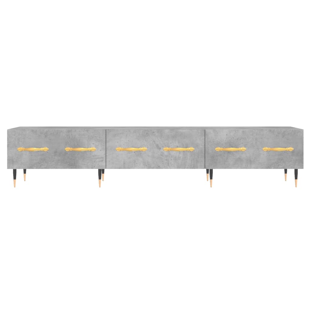 vidaXL TV Cabinet Concrete Grey 150x36x30 cm Engineered Wood 5