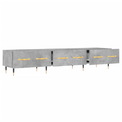 vidaXL TV Cabinet Concrete Grey 150x36x30 cm Engineered Wood 6