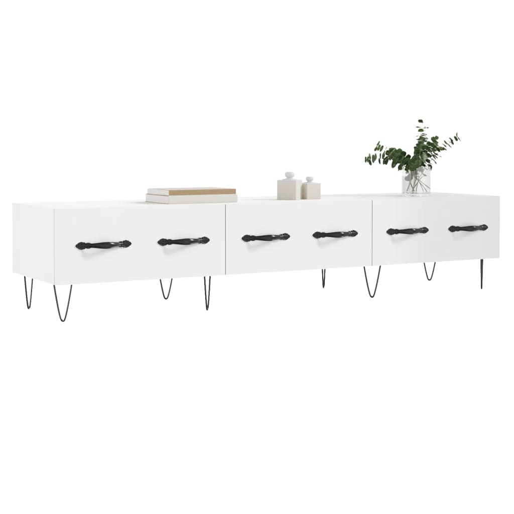 vidaXL TV Cabinet White 150x36x30 cm Engineered Wood 3