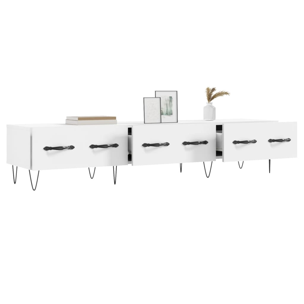 vidaXL TV Cabinet White 150x36x30 cm Engineered Wood 4
