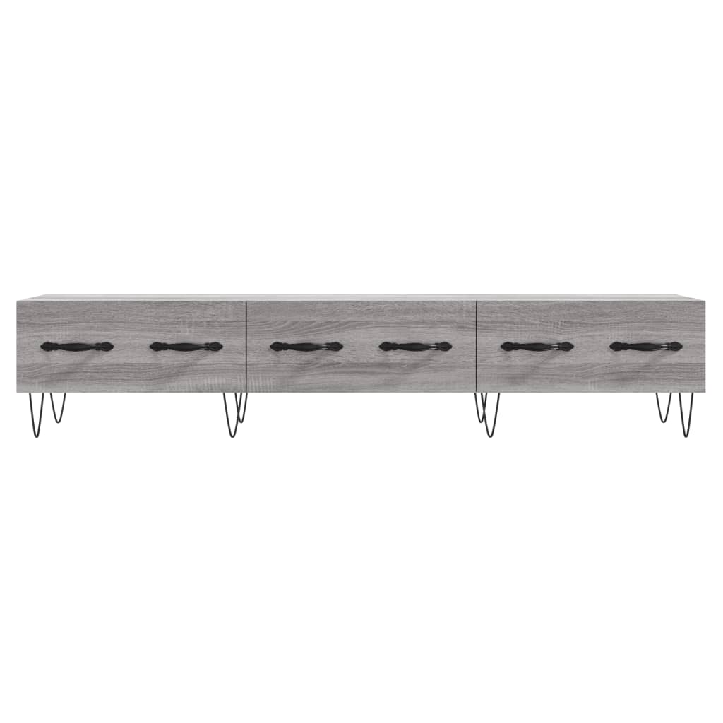 vidaXL TV Cabinet Grey Sonoma 150x36x30 cm Engineered Wood 3