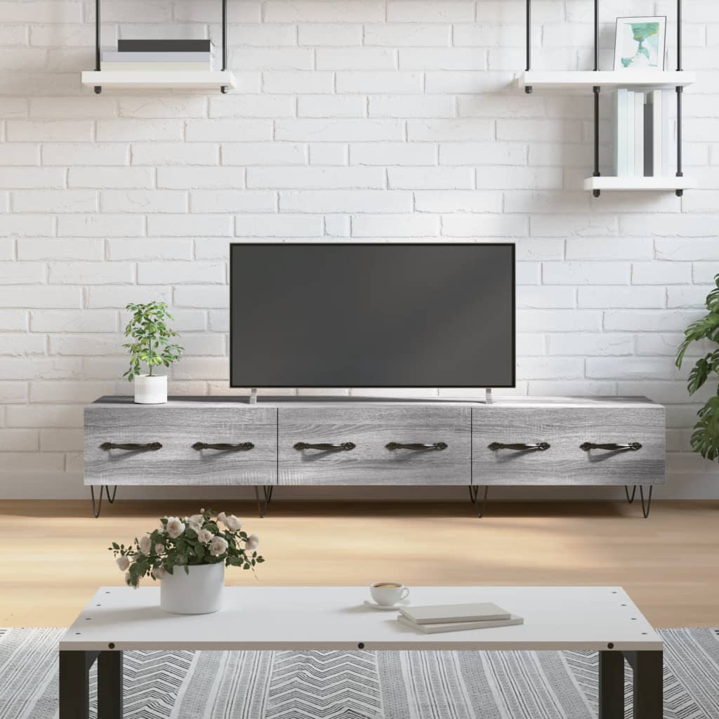 vidaXL TV Cabinet Grey Sonoma 150x36x30 cm Engineered Wood 1