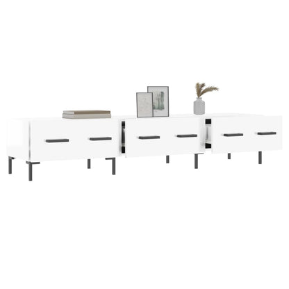vidaXL TV Cabinet High Gloss White 150x36x30 cm Engineered Wood 4