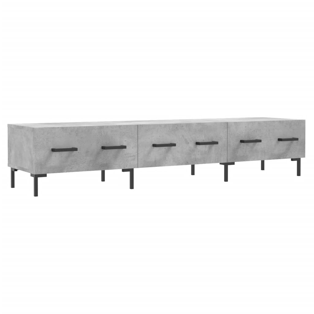 vidaXL TV Cabinet Concrete Grey 150x36x30 cm Engineered Wood 2