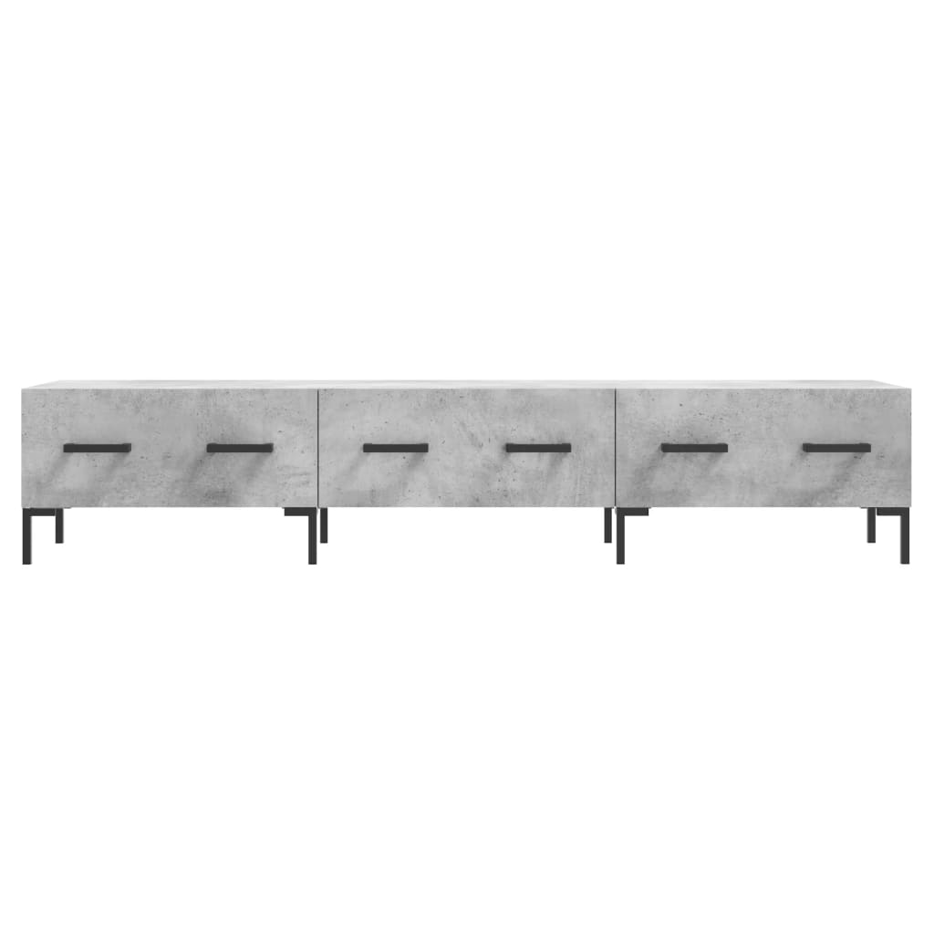 vidaXL TV Cabinet Concrete Grey 150x36x30 cm Engineered Wood 5