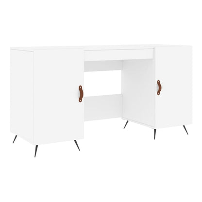 Desk 140x50x75 cm Engineered Wood White