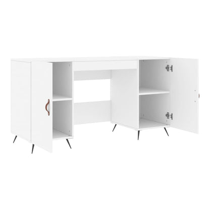 Desk 140x50x75 cm Engineered Wood White