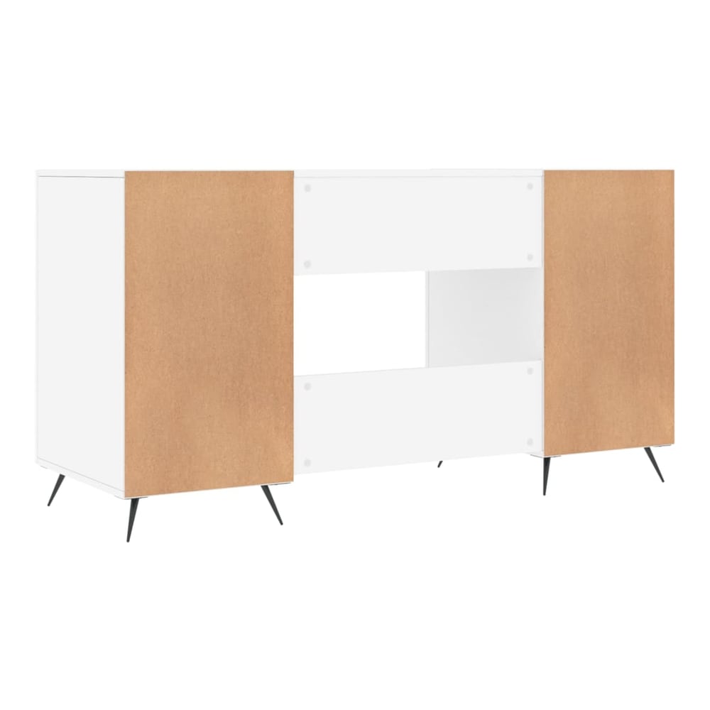 Desk 140x50x75 cm Engineered Wood White