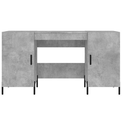 Desk 140x50x75 cm Engineered Wood Concrete grey