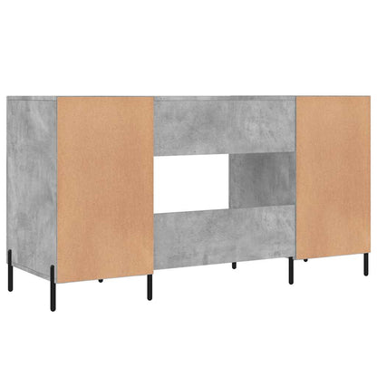 Desk 140x50x75 cm Engineered Wood Concrete grey
