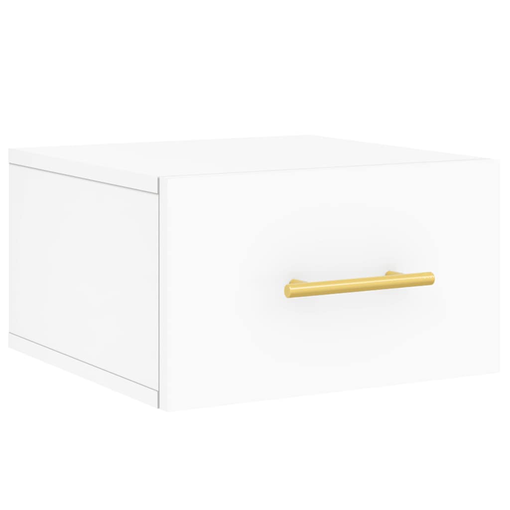 vidaXL Wall-mounted Bedside Cabinets 2 pcs White 35x35x20 cm 5