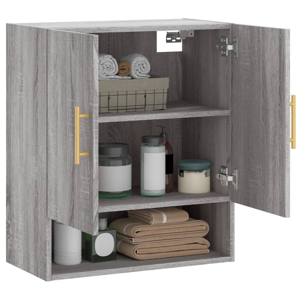 vidaXL Wall Cabinet Grey Sonoma 60x31x70 cm Engineered Wood 4