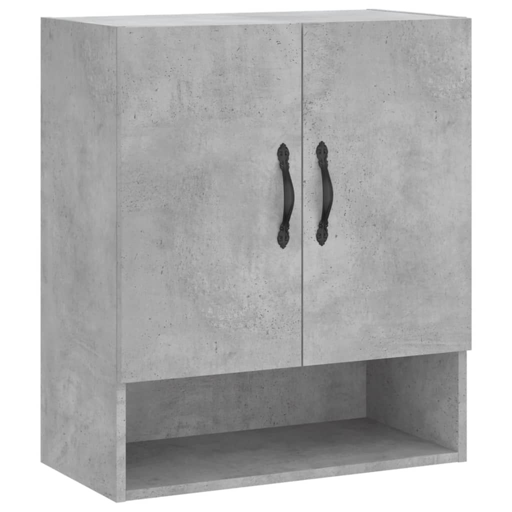vidaXL Wall Cabinet Concrete Grey 60x31x70 cm Engineered Wood 2