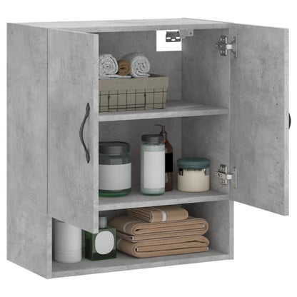 vidaXL Wall Cabinet Concrete Grey 60x31x70 cm Engineered Wood 4