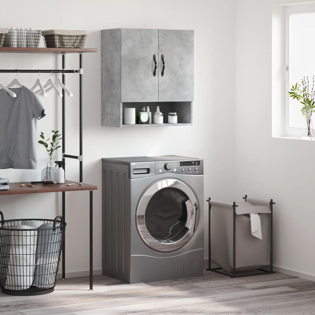 vidaXL Wall Cabinet Concrete Grey 60x31x70 cm Engineered Wood 1