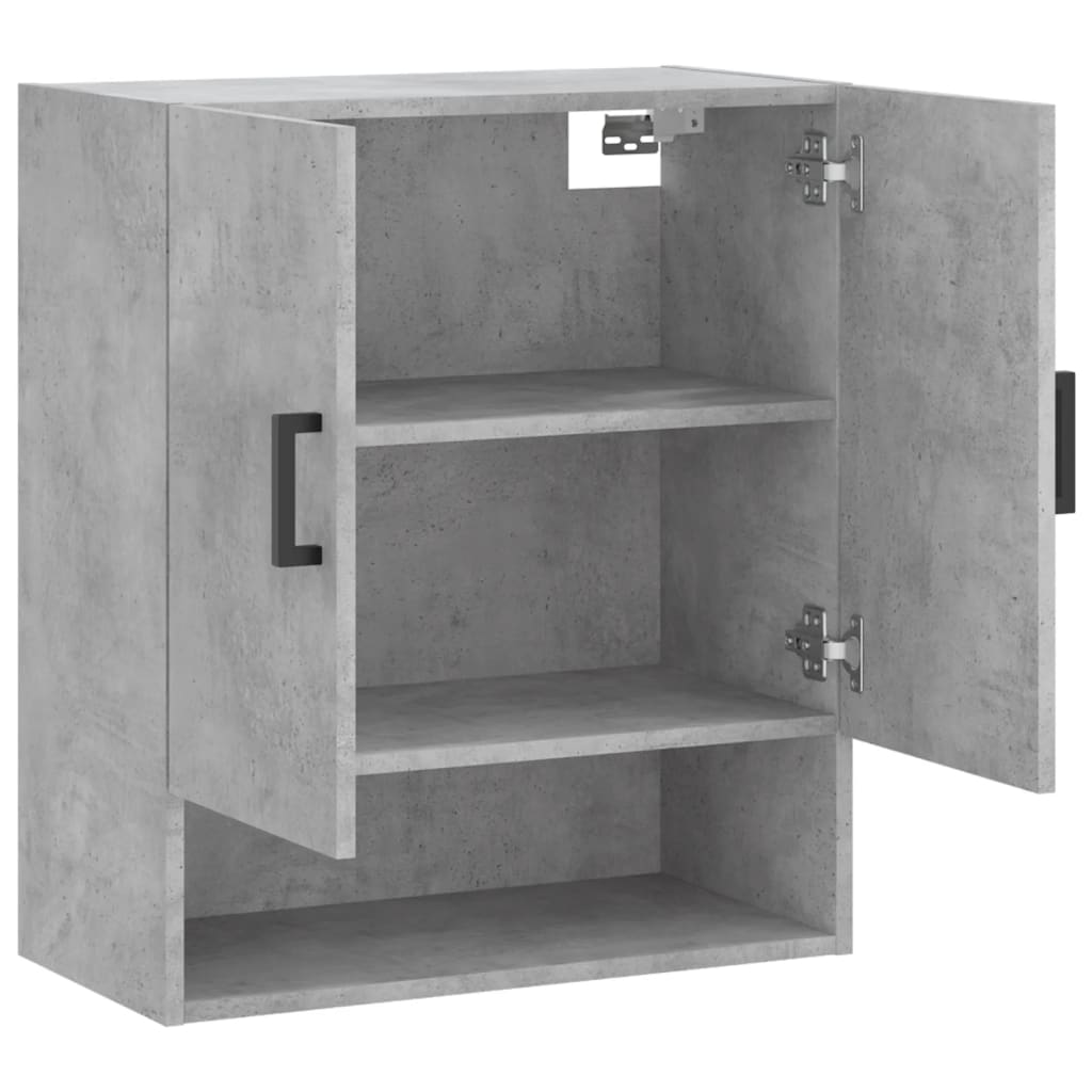 vidaXL Wall Cabinet Concrete Grey 60x31x70 cm Engineered Wood 4