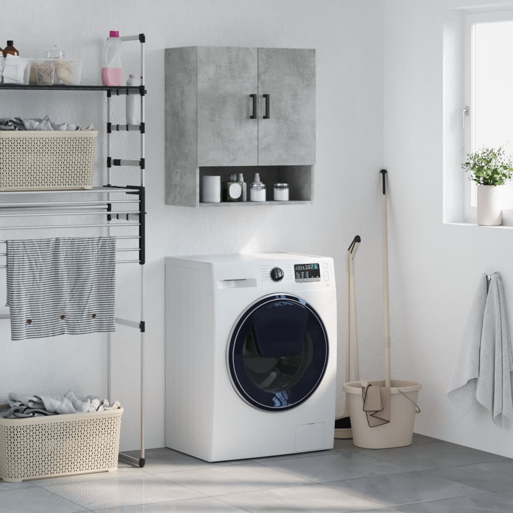 vidaXL Wall Cabinet Concrete Grey 60x31x70 cm Engineered Wood 1
