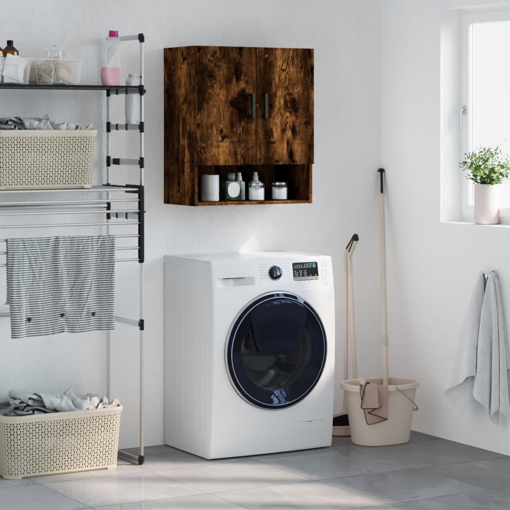 vidaXL Wall Cabinet Smoked Oak 60x31x70 cm Engineered Wood 1