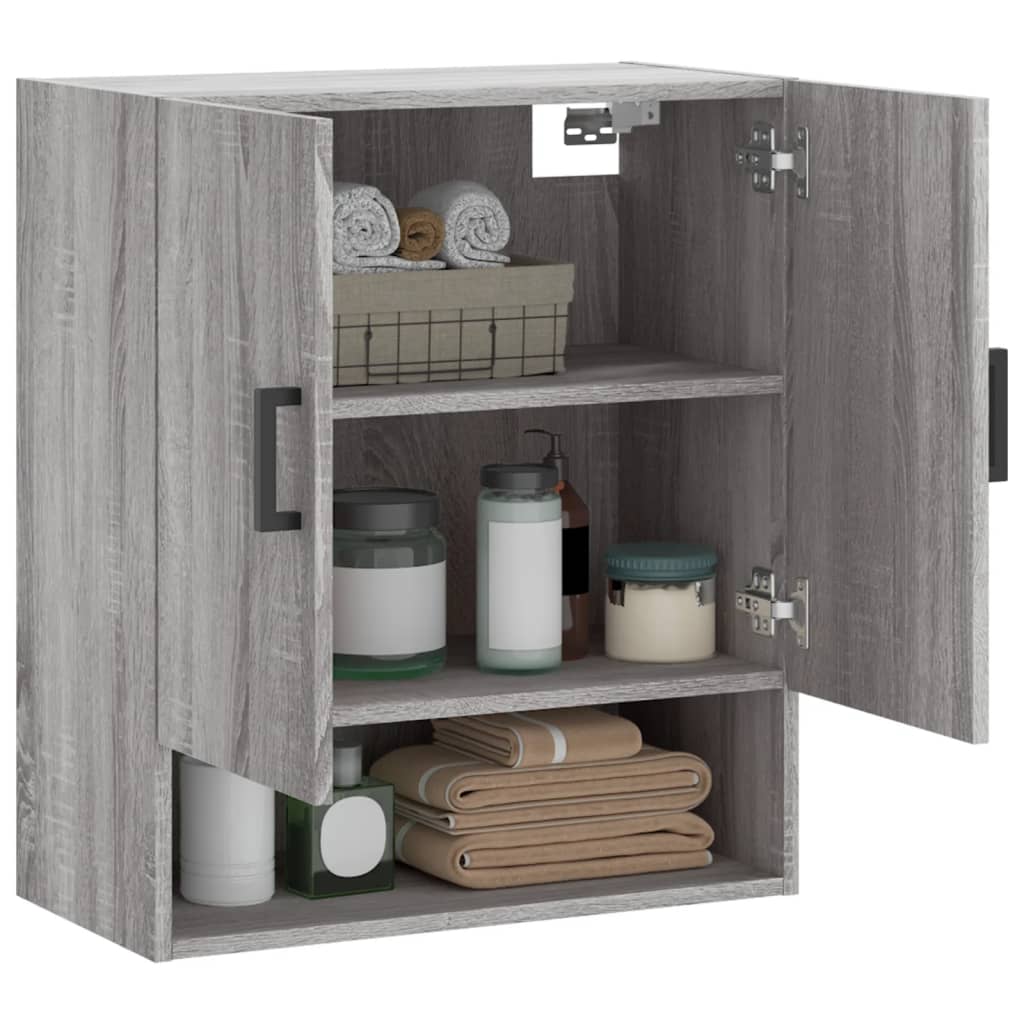 vidaXL Wall Cabinet Grey Sonoma 60x31x70 cm Engineered Wood 4