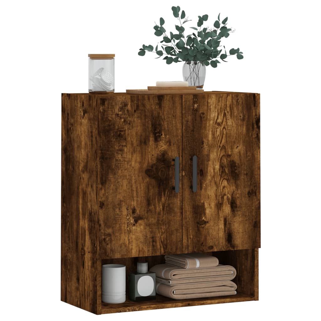 vidaXL Wall Cabinet Smoked Oak 60x31x70 cm Engineered Wood 3