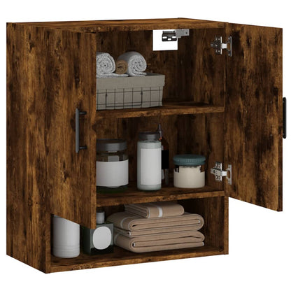 vidaXL Wall Cabinet Smoked Oak 60x31x70 cm Engineered Wood 4