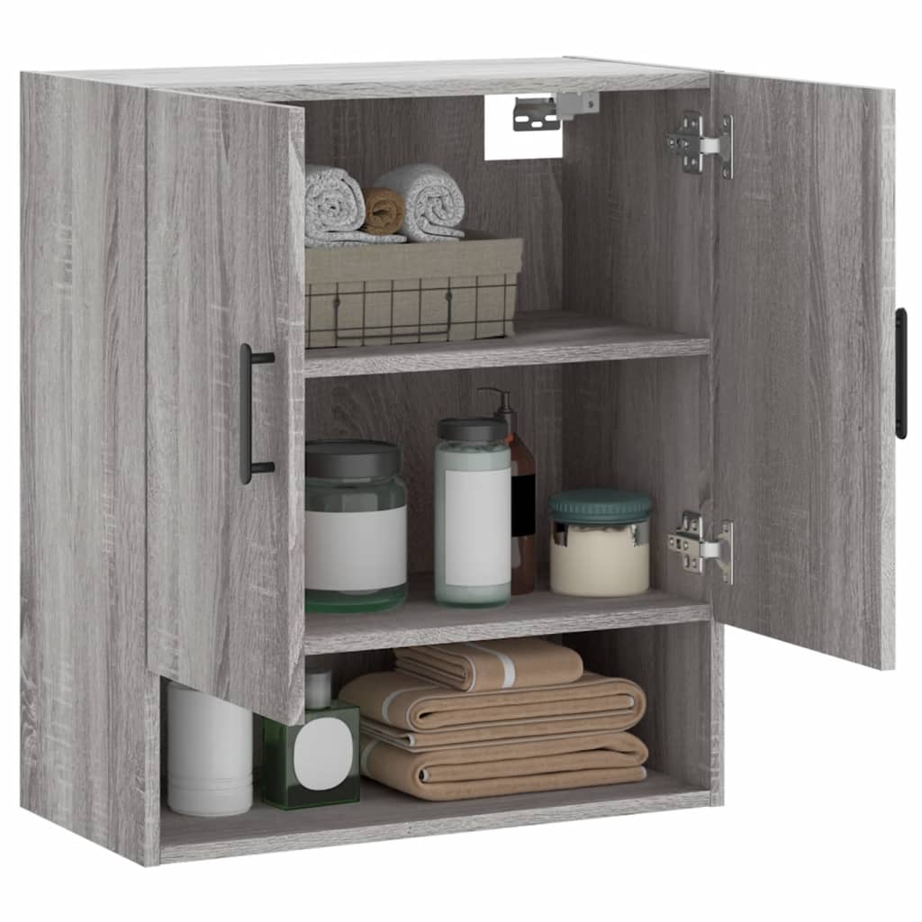 vidaXL Wall Cabinet Grey Sonoma 60x31x70 cm Engineered Wood 4
