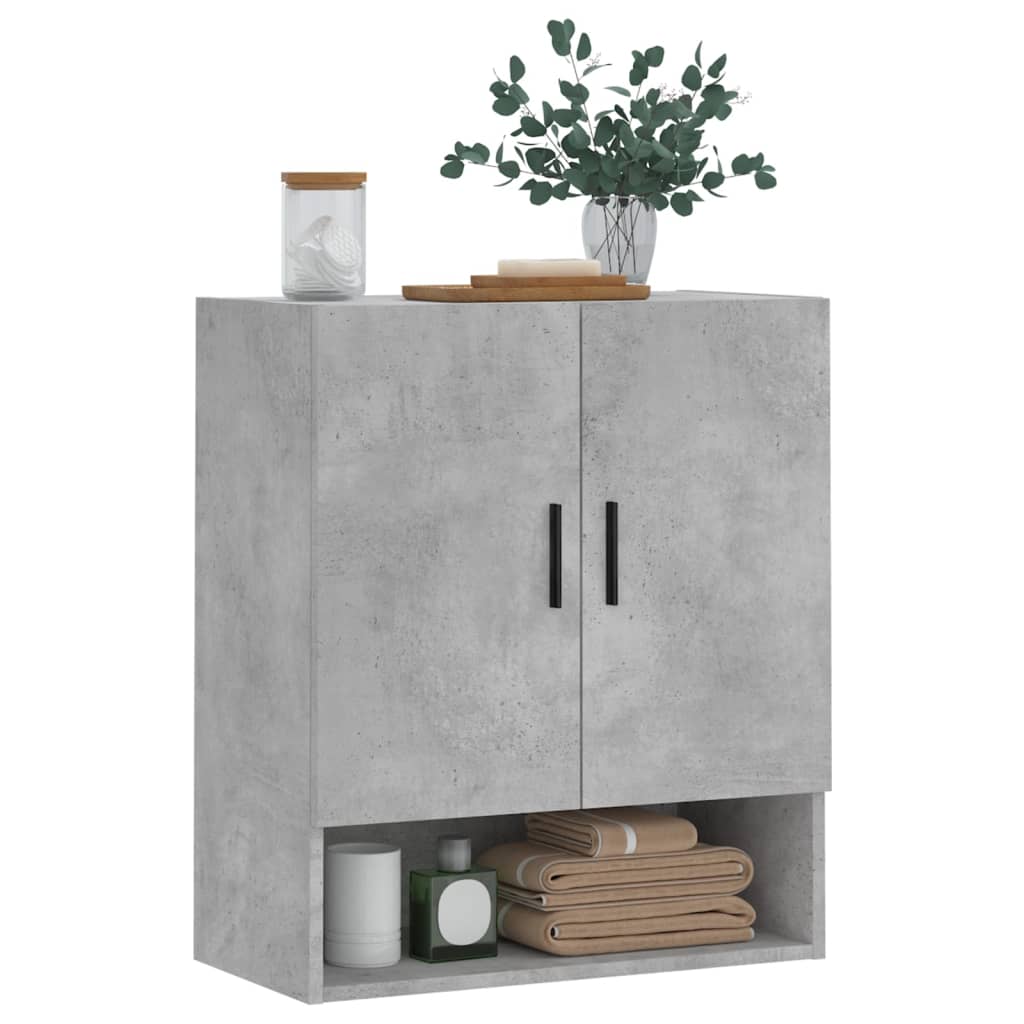 vidaXL Wall Cabinet Concrete Grey 60x31x70 cm Engineered Wood 3