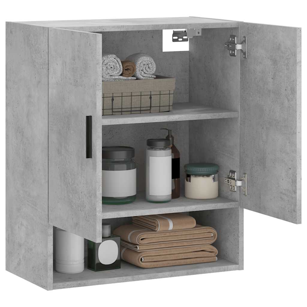 vidaXL Wall Cabinet Concrete Grey 60x31x70 cm Engineered Wood 4