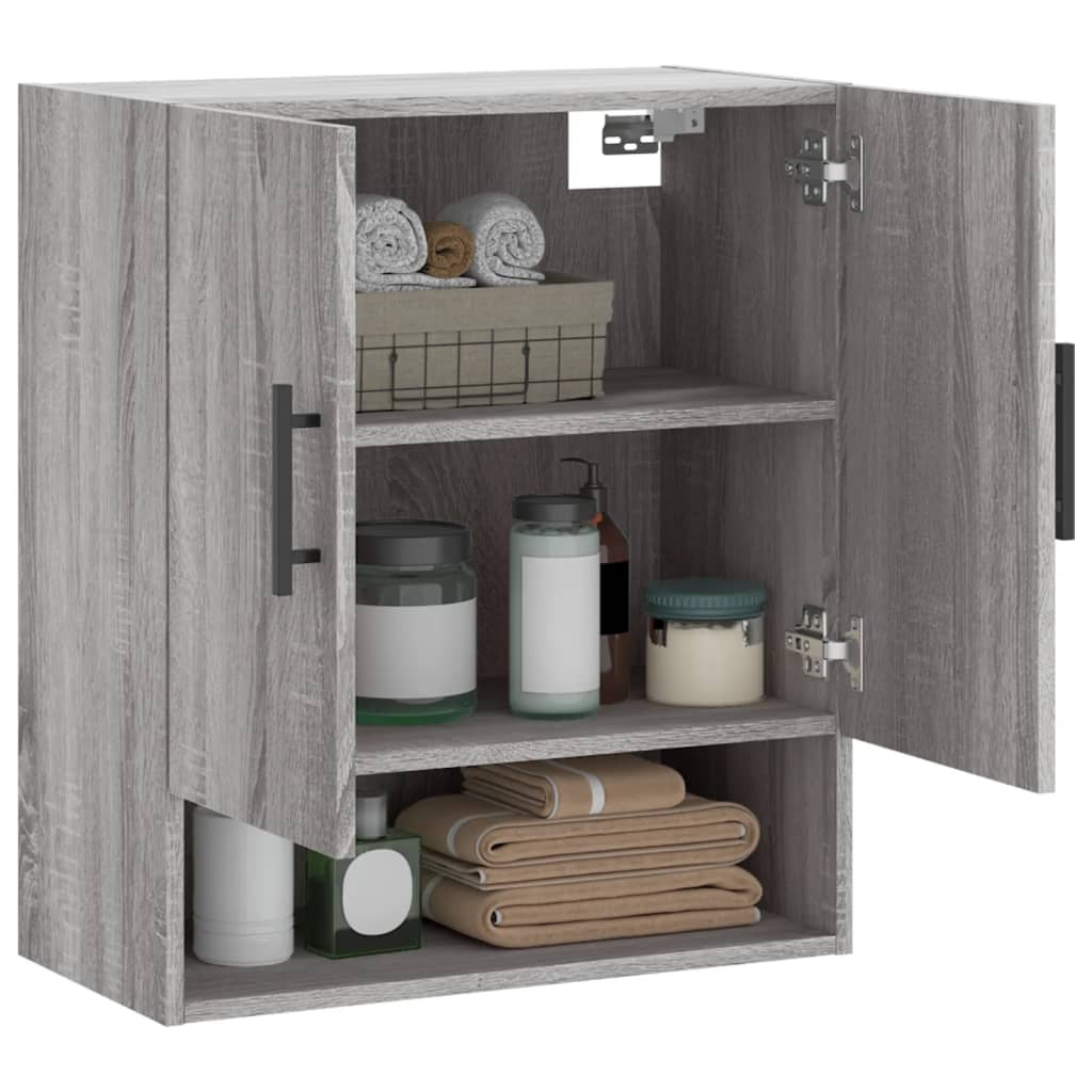 vidaXL Wall Cabinet Grey Sonoma 60x31x70 cm Engineered Wood 4