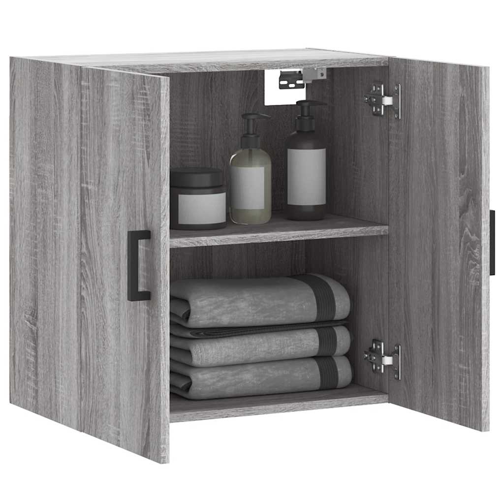 vidaXL Wall Cabinet Grey Sonoma 60x31x60 cm Engineered Wood 4