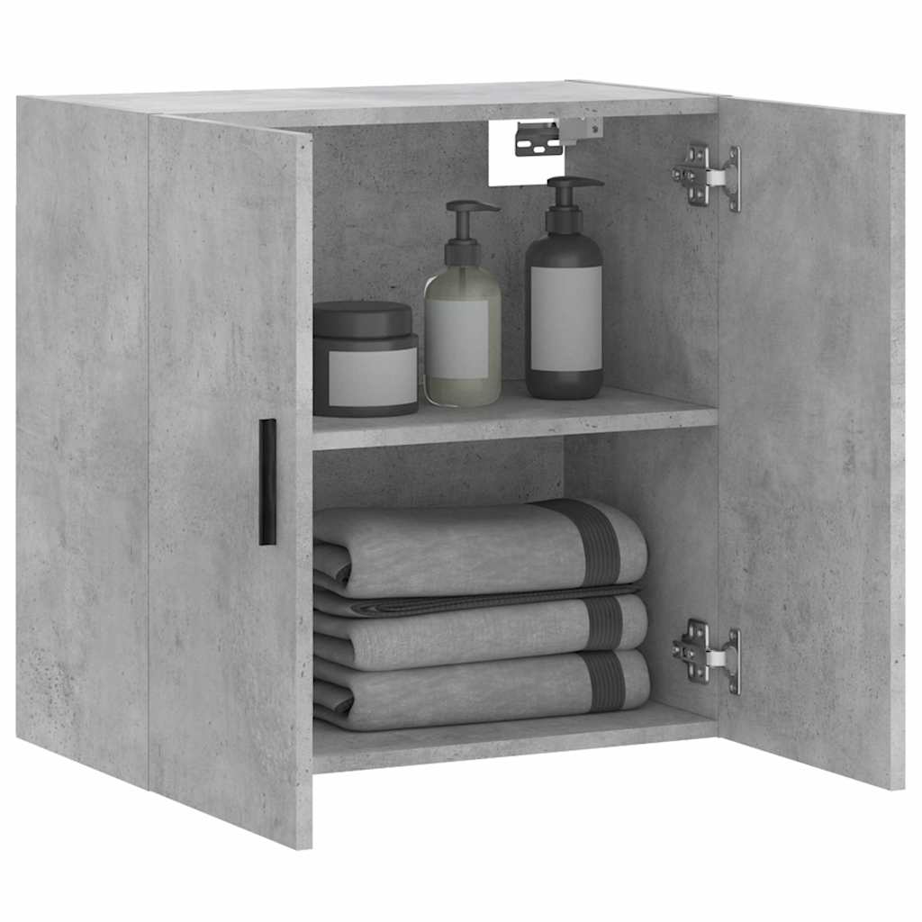 vidaXL Wall Cabinet Concrete Grey 60x31x60 cm Engineered Wood 4