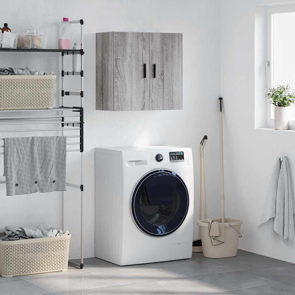 vidaXL Wall Cabinet Grey Sonoma 60x31x60 cm Engineered Wood 1