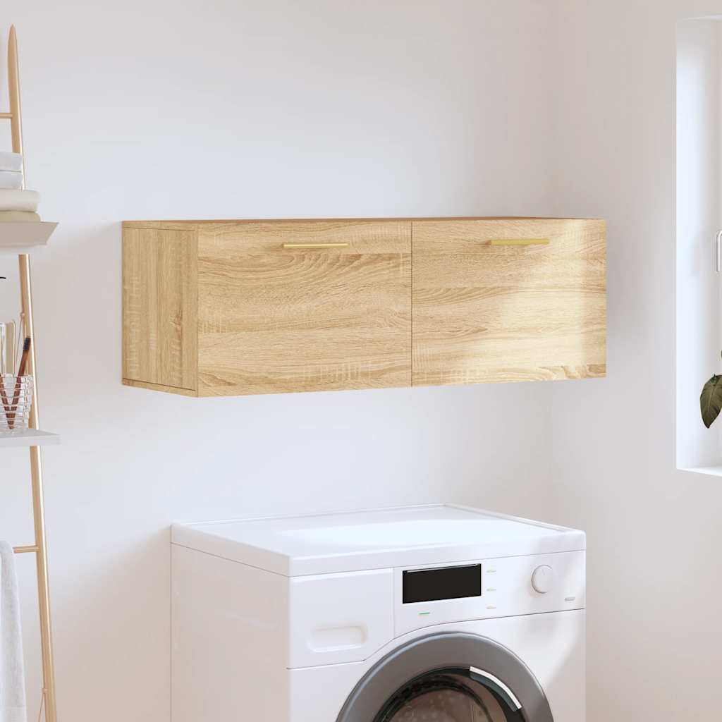 vidaXL Wall Cabinet Sonoma Oak 100x36,5x35 cm Engineered Wood 1