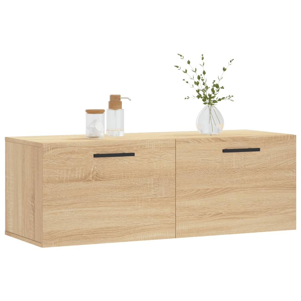 vidaXL Wall Cabinet Sonoma Oak 100x36.5x35 cm Engineered Wood 3