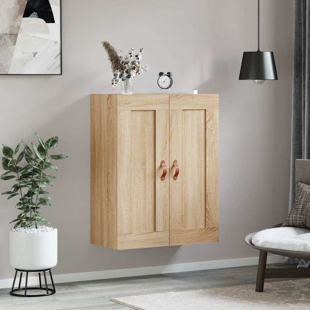 vidaXL Wall Mounted Cabinet Sonoma Oak 69.5x34x90 cm Engineered Wood 3