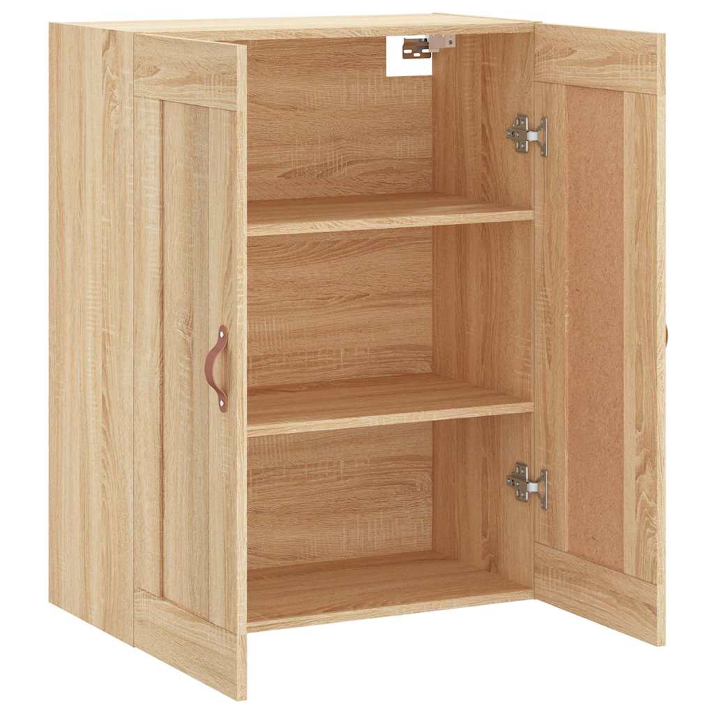 vidaXL Wall Mounted Cabinet Sonoma Oak 69.5x34x90 cm Engineered Wood 6