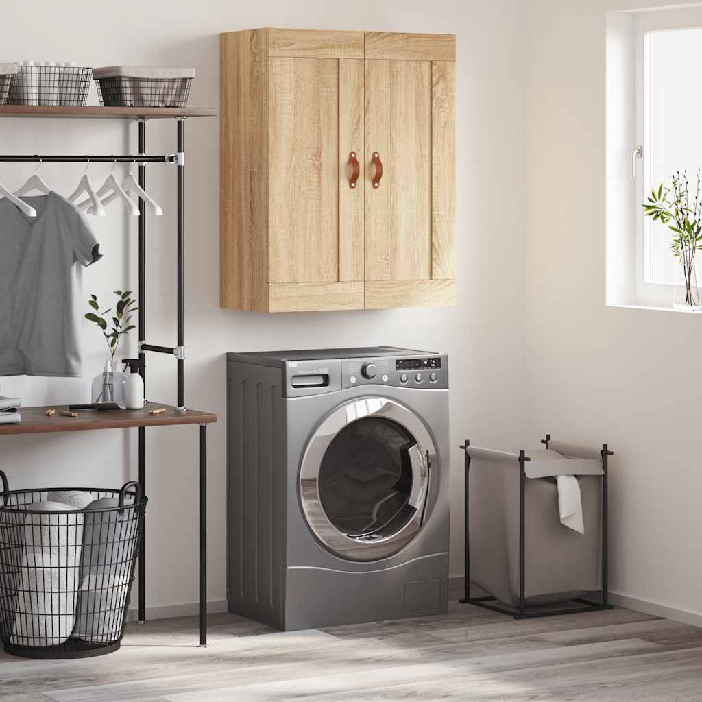vidaXL Wall Mounted Cabinet Sonoma Oak 69.5x34x90 cm Engineered Wood 1