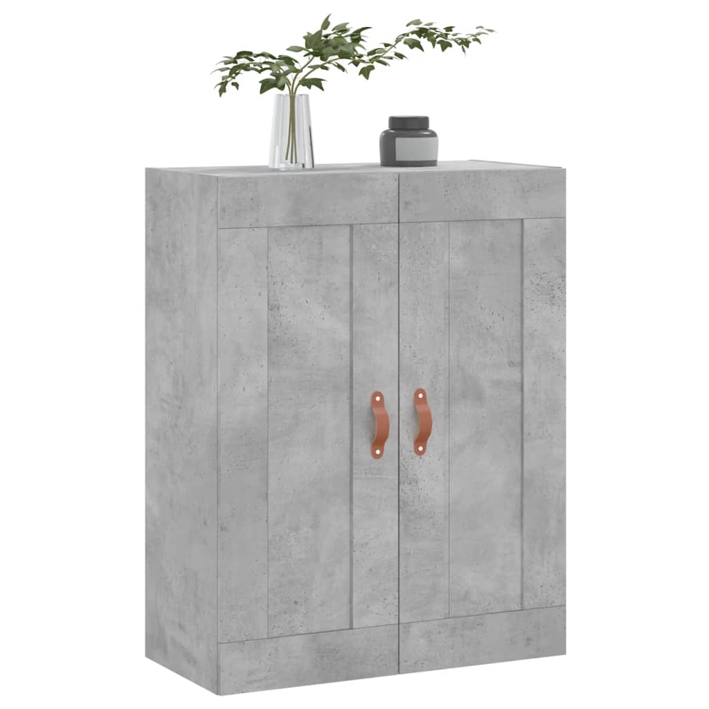 vidaXL Wall Mounted Cabinet Concrete Grey 69.5x34x90 cm Engineered Wood 4