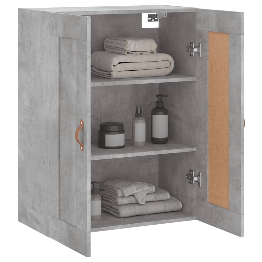 vidaXL Wall Mounted Cabinet Concrete Grey 69.5x34x90 cm Engineered Wood 5