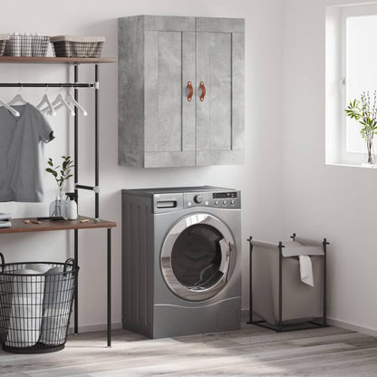 vidaXL Wall Mounted Cabinet Concrete Grey 69.5x34x90 cm Engineered Wood 1