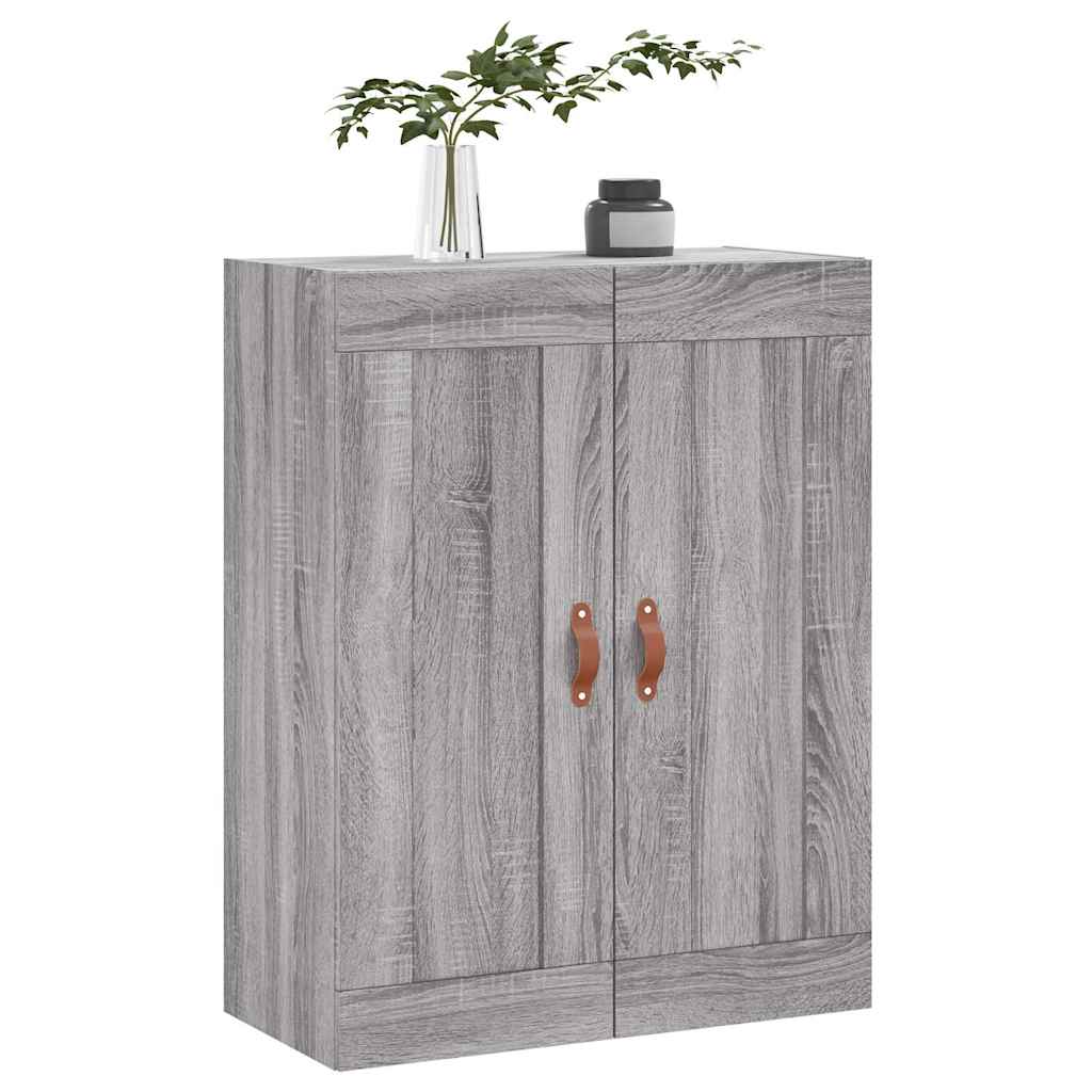 vidaXL Wall Mounted Cabinet Grey Sonoma 69.5x34x90 cm Engineered Wood 4