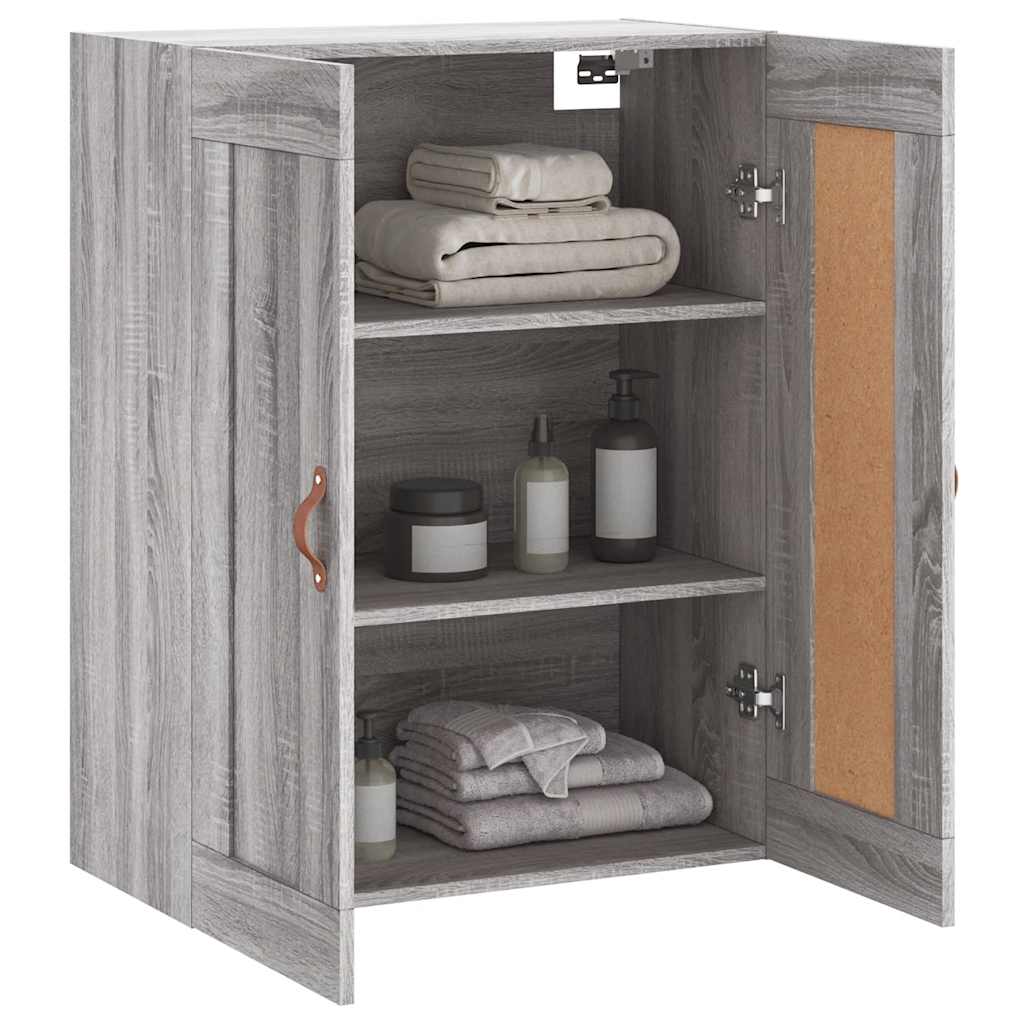 vidaXL Wall Mounted Cabinet Grey Sonoma 69.5x34x90 cm Engineered Wood 5