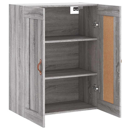 vidaXL Wall Mounted Cabinet Grey Sonoma 69.5x34x90 cm Engineered Wood 6