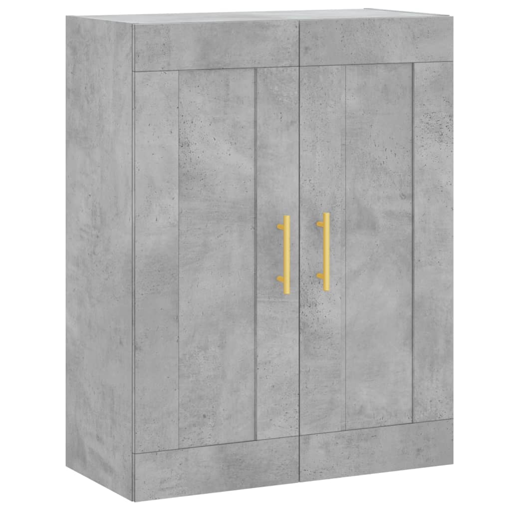 vidaXL Wall Mounted Cabinet Concrete Grey 69.5x34x90 cm Engineered Wood 2