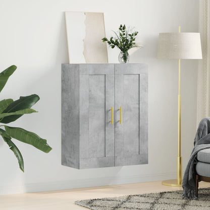 vidaXL Wall Mounted Cabinet Concrete Grey 69.5x34x90 cm Engineered Wood 3