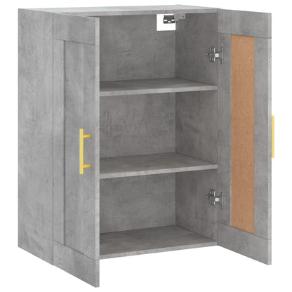 vidaXL Wall Mounted Cabinet Concrete Grey 69.5x34x90 cm Engineered Wood 6