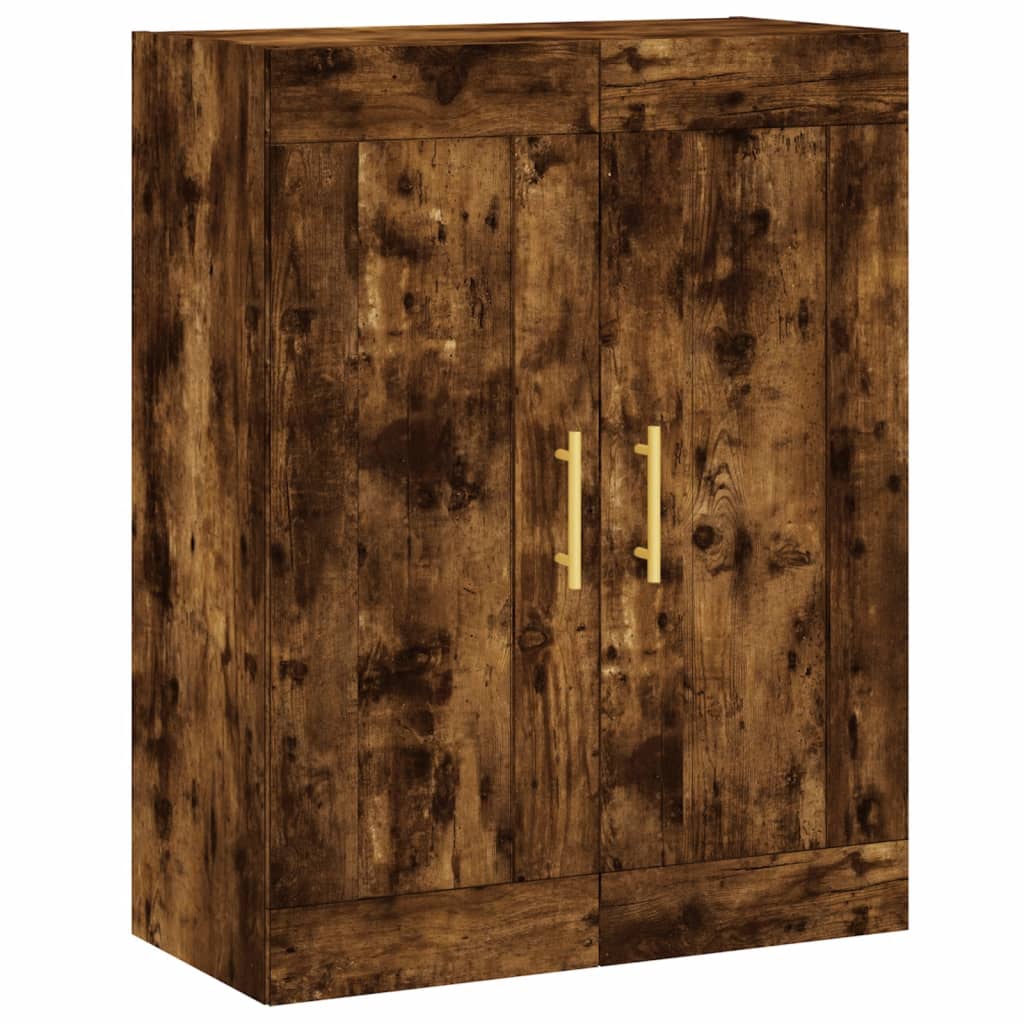 vidaXL Wall Mounted Cabinet Smoked Oak 69.5x34x90 cm Engineered Wood 2