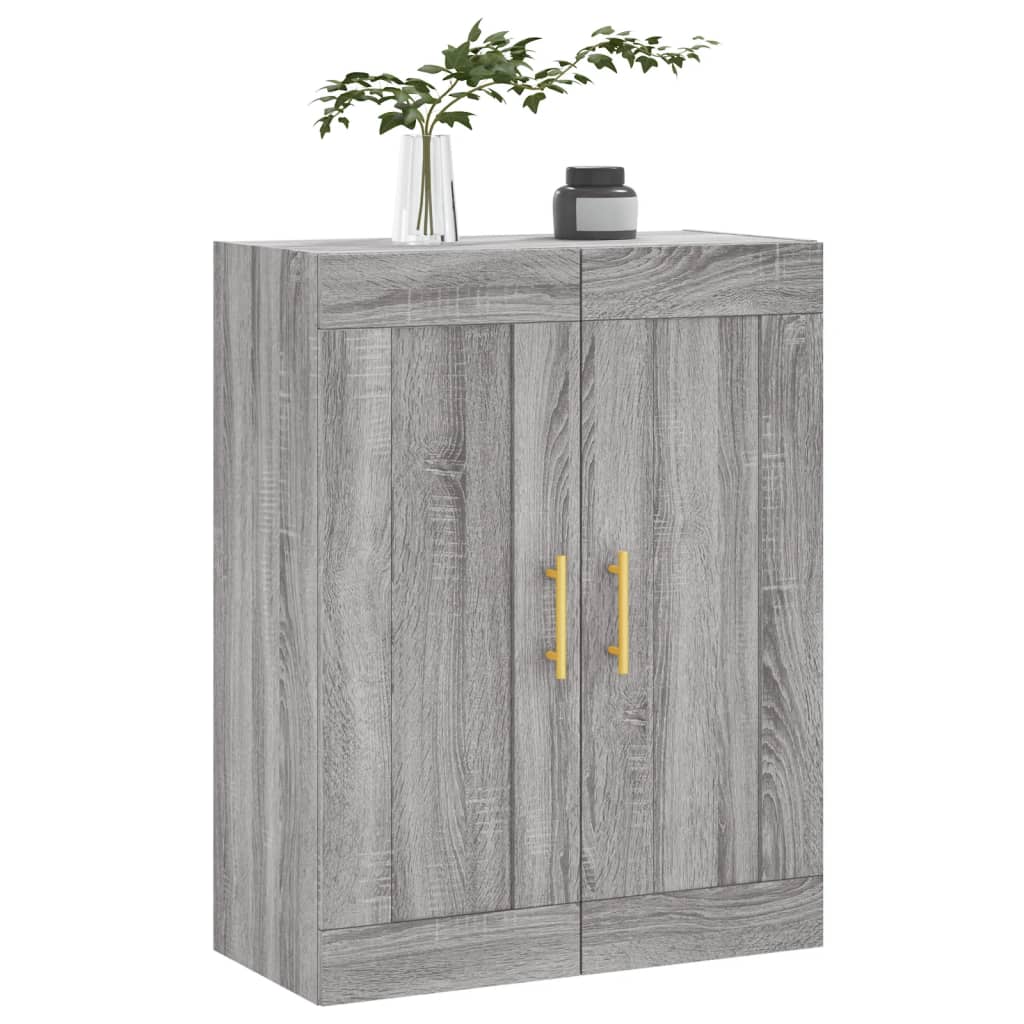 vidaXL Wall Mounted Cabinet Grey Sonoma 69.5x34x90 cm Engineered Wood 4