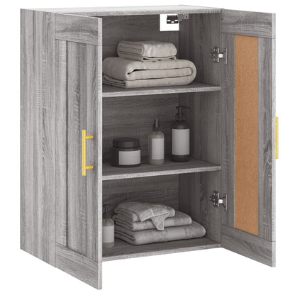 vidaXL Wall Mounted Cabinet Grey Sonoma 69.5x34x90 cm Engineered Wood 5