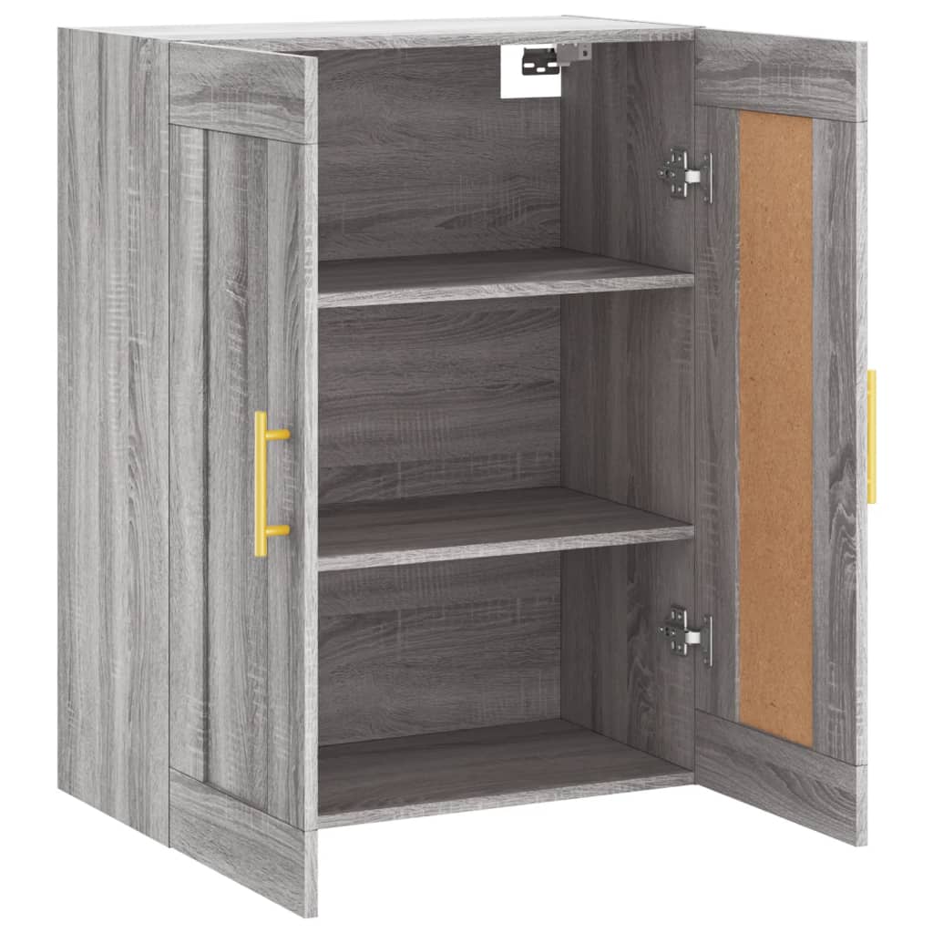 vidaXL Wall Mounted Cabinet Grey Sonoma 69.5x34x90 cm Engineered Wood 6